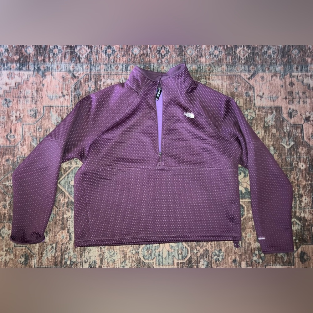 The North Face Purple Quarter-Zip Sweatshirt- XL women’s